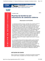 NIOSH identificacin del peligro HID 14  muertes de bomberos por volcamiento de camiones cisterna