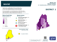 ME Congressional District 02 Stroke and Stroke Centers Map 118th Congress