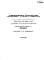 Developing Exposure Controls by Material Balance Modeling