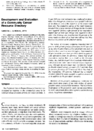 Development And Evaluation Of A Community Cancer Resource Directory