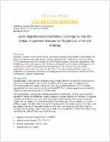 Acute hepatitis and liver failure following the use of a dietary supplement intended for weight loss or muscle building