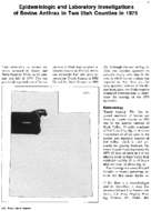 Epidemiologic and laboratory investigations of bovine anthrax in two Utah counties in 1975
