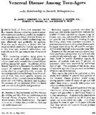 Venereal disease among teenagers