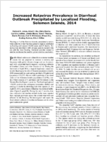 Increased Rotavirus Prevalence in Diarrheal Outbreak Precipitated by Localized Flooding Solomon Islands 2014