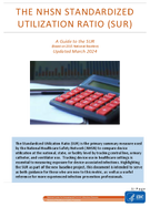 THE NHSN STANDARDIZED UTILIZATION RATIO SUR  A Guide to the SUR