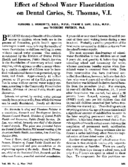 Effect of school water fluoridation on dental caries St Thomas VI
