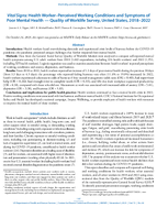 Vital Signs Health WorkerPerceived Working Conditions and Symptoms of Poor Mental Health  Quality of Worklife Survey United States 20182022