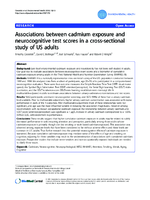 Associations between cadmium exposure and neurocognitive test scores in a crosssectional study of US adults