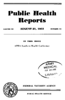 Public Health Reports  v 66 no 35  cover