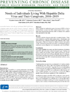 Needs of Individuals Living With Hepatitis Delta Virus and Their Caregivers 20162019