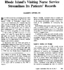 Rhode Islands visiting nurse service streamlines its patients records