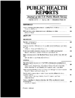 Public Health Rep  v 100 no 3  table of contents