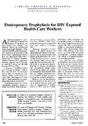 Postexposure Prophylaxis for HIV Exposed Health Care Workers