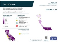CA Congressional District 19 Stroke and Stroke Centers Map 118th Congress