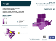 TX Congressional District 25 Stroke and Federally Qualified Health Centers Map 118th Congress