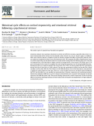 Menstrual cycle effects on cortisol responsivity and emotional retrieval following a psychosocial stressor