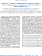 Characteristics and Maternal and Birth Outcomes of Hospitalized Pregnant Women with LaboratoryConfirmed COVID19  COVIDNET 13 States March 1August 22 2020