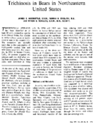 Trichinosis in bears in northeastern United States