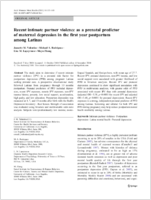 Recent intimate partner violence as a prenatal predictor of maternal depression in the first year postpartum among Latinas