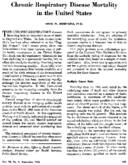 Chronic respiratory disease mortality in the United States