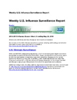 FluView 20182019 Influenza Season FluView 20182019 Influenza Season Week 21 ending May 25 2019