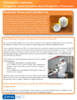 Filteringoutconfusion  frequently asked questions about respiratory protection  respirator reuse and extended use