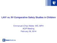 LAIV vs IIV comparative safety studies in children