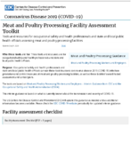 Meat and Poultry Processing Facility Assessment Toolkit July 9 2020