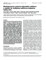 Meningococcus genome informatics platform a system for analyzing multilocus sequence typing data