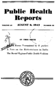 Public Health Reports  v 58 no 32  cover