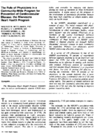 The role of physicians in a communitywide program for prevention of cardiovascular disease the Minnesota Heart Health Program