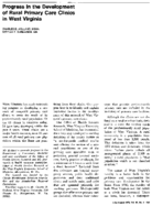 Progress in the development of rural primary care clinics in West Virginia