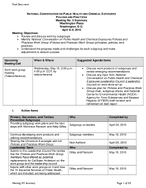 National Conversation on Public Health and Chemical Exposures Policies and Practices Meeting No 5 Summary Washington Plaza Washington DC April 89 2010