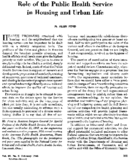 ROLE OF THE Public Health Service in housing and urban life
