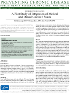 A Pilot Study of Integration of Medical and Dental Care in 6 States