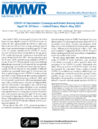 COVID19 Vaccination Coverage and Intent Among Adults Aged 1839 Years  United States MarchMay 2021