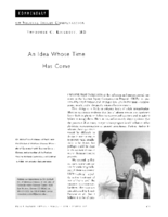 An idea whose time has come