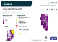 IN Congressional District 03 Stroke and Stroke Centers Map 118th Congress