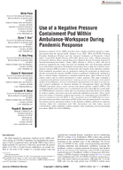 Use of a Negative Pressure Containment Pod Within AmbulanceWorkspace During Pandemic Response