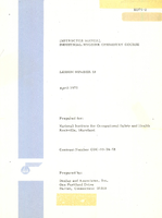 Instructor manual Industrial hygiene chemistry course lesson number 18