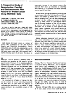 A Prospective Study Of Reproductive Familial And Socioeconomic Risk Factors For Breast Cancer Using Nhanes I Data