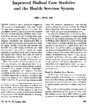 Improved Medical Care Statistics And The Health Services System