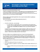Ebola Update Frequently Asked Questions About Dallas and Ohio Flights 2014