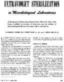 Ultraviolet sterilization in microbiological laboratories
