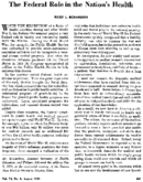 Federal role in the Nations health