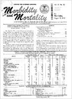 Morbidity and Mortality Weekly Report Vol 21 No 33 week ending August 19 1972