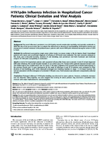 H1N1pdm Influenza Infection in Hospitalized Cancer Patients Clinical Evolution and Viral Analysis