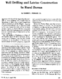 Well drilling and latrine construction in rural Burma