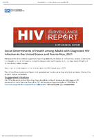 Social Determinants of Health among Adults with Diagnosed HIV Infection in the United States and Puerto Rico 2021