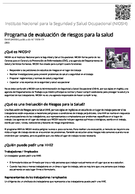 Programa de evaluacin de riesgos para la salud